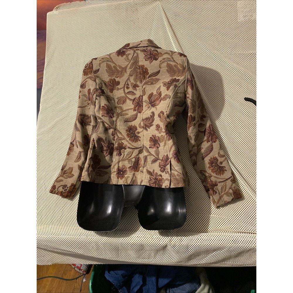Havana Jacks Cafe Tapestry Floral 2 Button Blazer‎ Size 12 Boho Brocade - Picture 4 of 4
